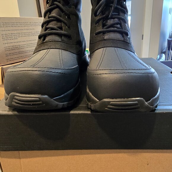 NEW MENS SIZE 11 BLACK UGG EMMETT 1115834 LEATHER WATERPROOF WINTER DUCK BOOTS - Picture 6 of 15